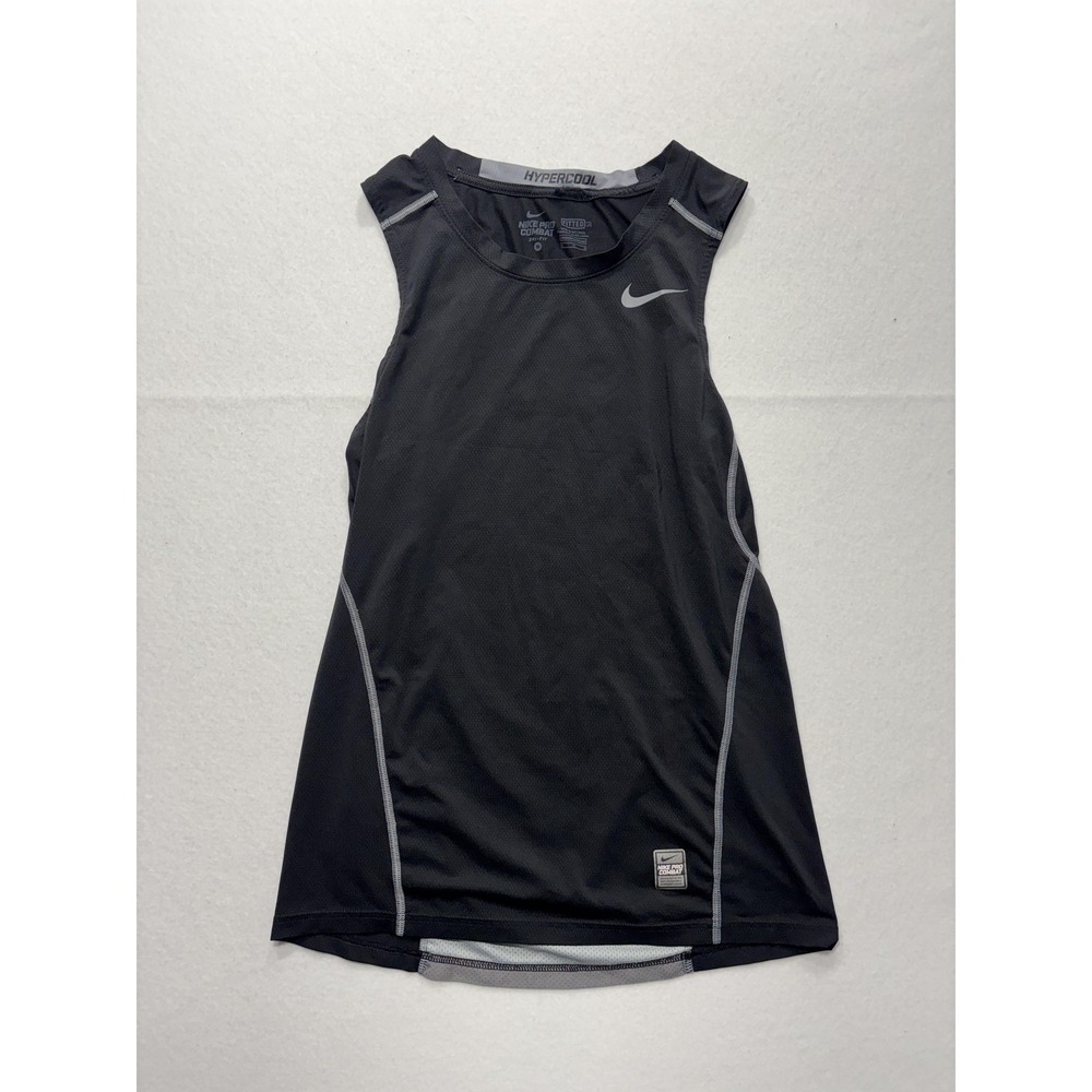 Nike Pro Combat Tank Mens Medium Black Dri-FIT Hypercool Fitted Athletic